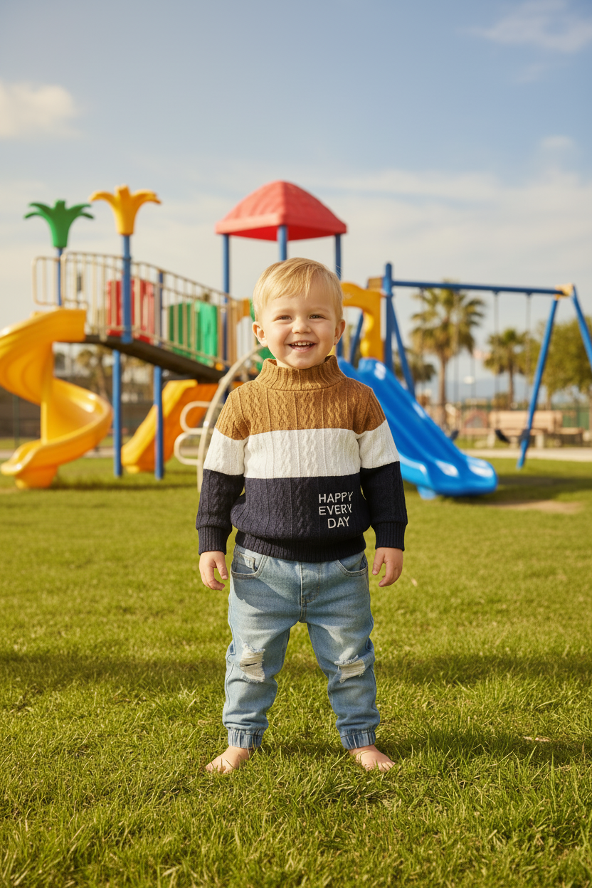 Playful Patchwork Toddler Outfit