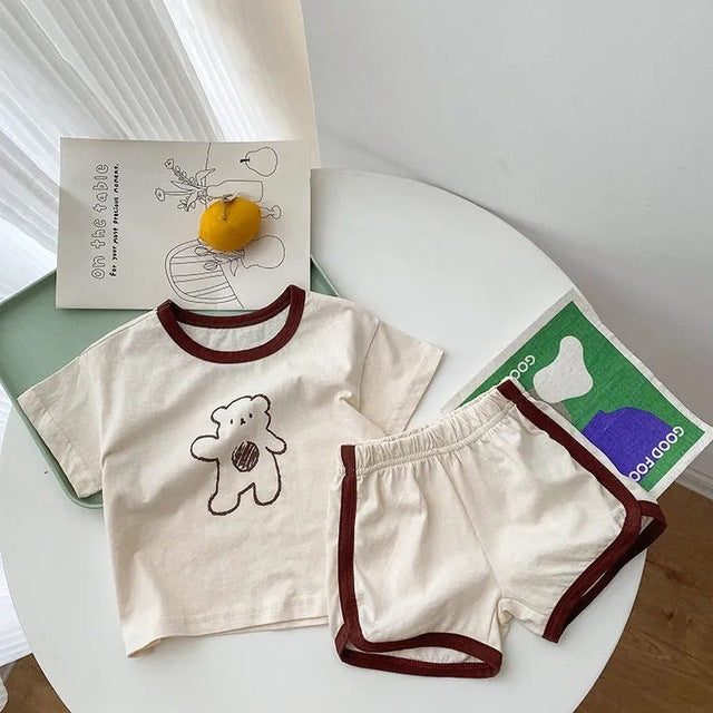 Toddler Summer Short Sleeve T-Shirt Outfit Sets