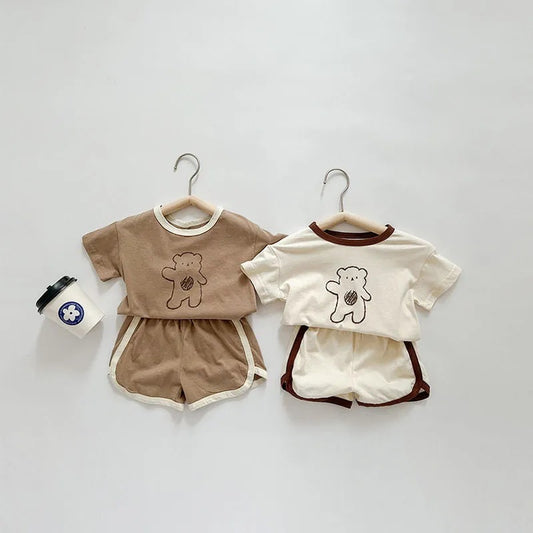 Toddler Summer Short Sleeve T-Shirt Outfit Sets