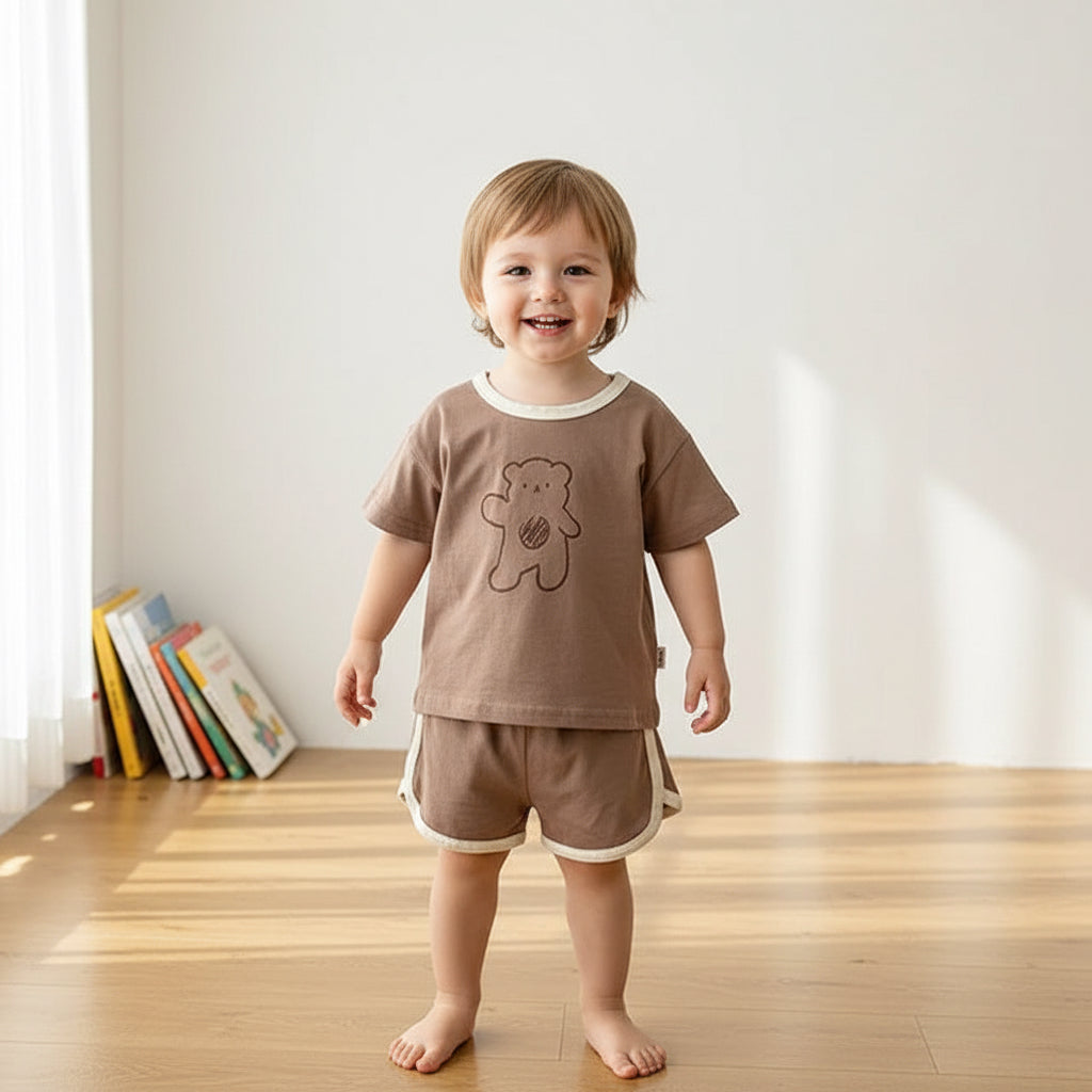 Toddler Summer Short Sleeve T-Shirt Outfit Sets