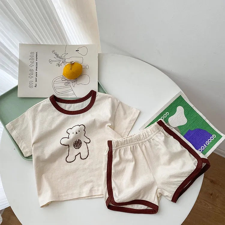 Toddler Summer Short Sleeve T-Shirt Outfit Sets